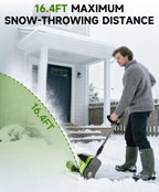 Electric Snow Shovel Cordless .20V | 12-Inch | 4-Ah Cordless Snow Blower  Battery Snow Blower with Directional Plate & Adjustable Front Handle(Battery & Quick Charger Included