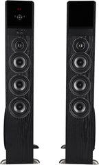 Rockville TM150B Powered Home Theater Tower Speaker System  Black  1000W  10" Subwoofers  Bluetooth  USB/SD Playback  FM Radio  Remote Control  Karaoke Ready  Perfect for Home Entertainment