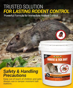 Kaput Rodent & Tick Bait Blocks  Powerful Warfarin & Fipronil Rat Bait Blocks for Rat Control and Their Blacklegged Ticks - Epa Approved Rodent Killer for Long-Lasting Protection (18 lbs)