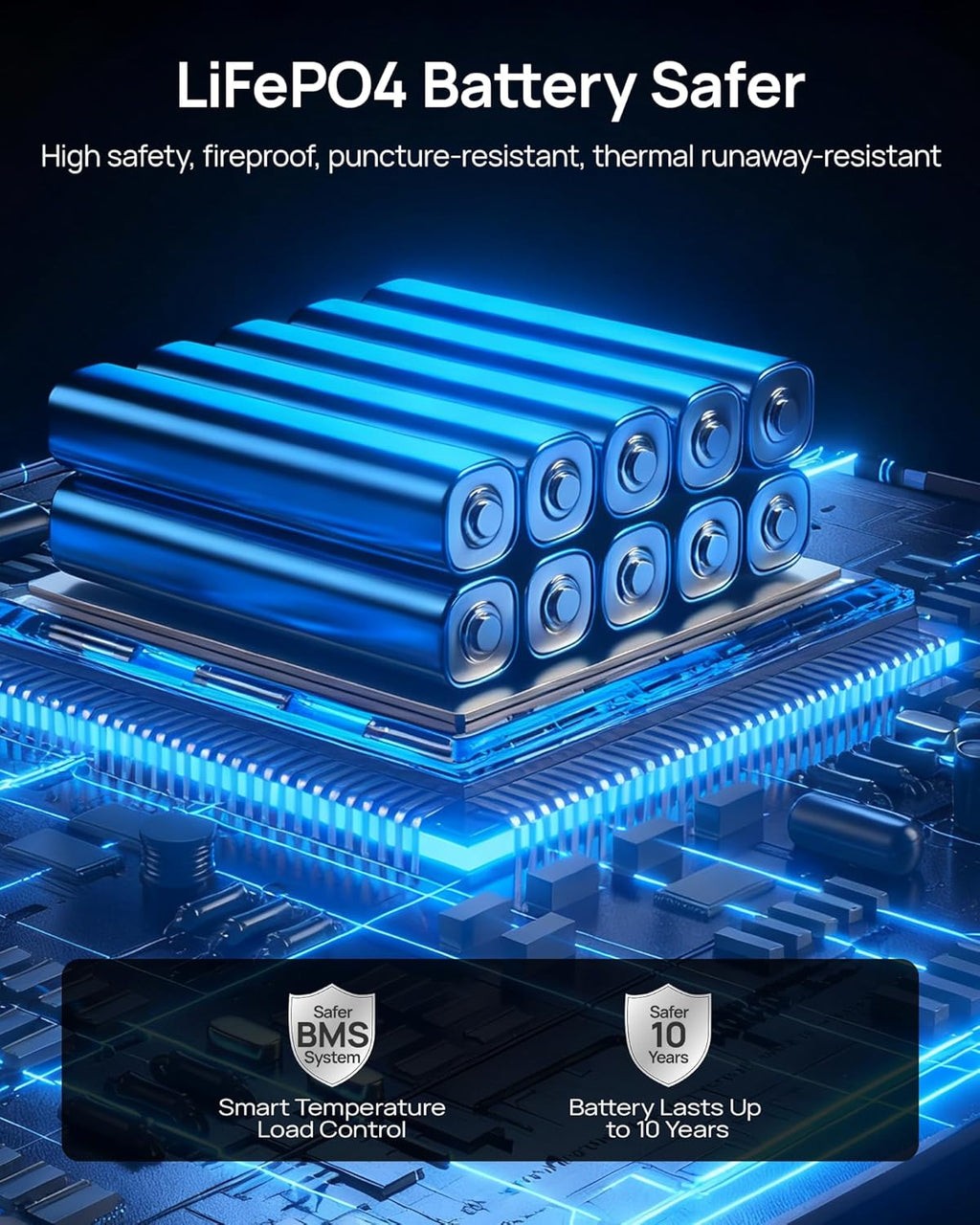 Portable Power Station with 80W Solar Panel  288Wh LiFePO4 Battery 600W Power Bank with AC Outlet 110V/1200W Surge  Solar Generator 1.7H Fast Charging for Camping  Hurricane Emergency RV Home Use