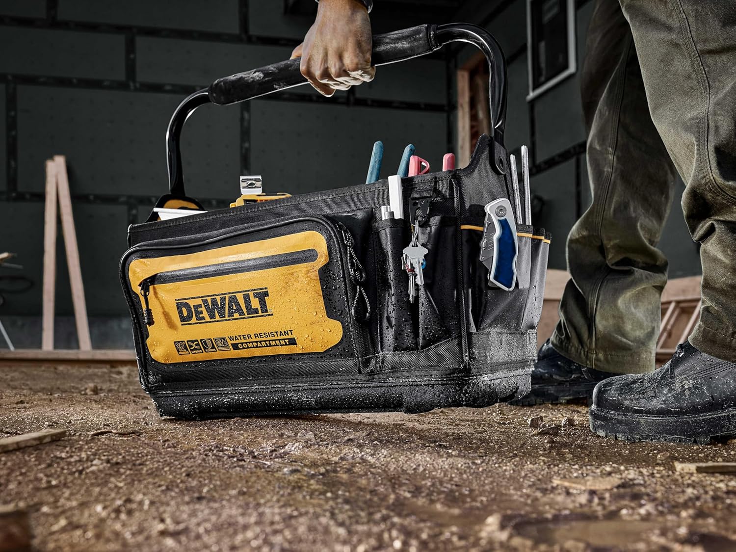 DEWALT Tool Tote, Open Top Tool Bag, 20" x 10" (DWST560106)