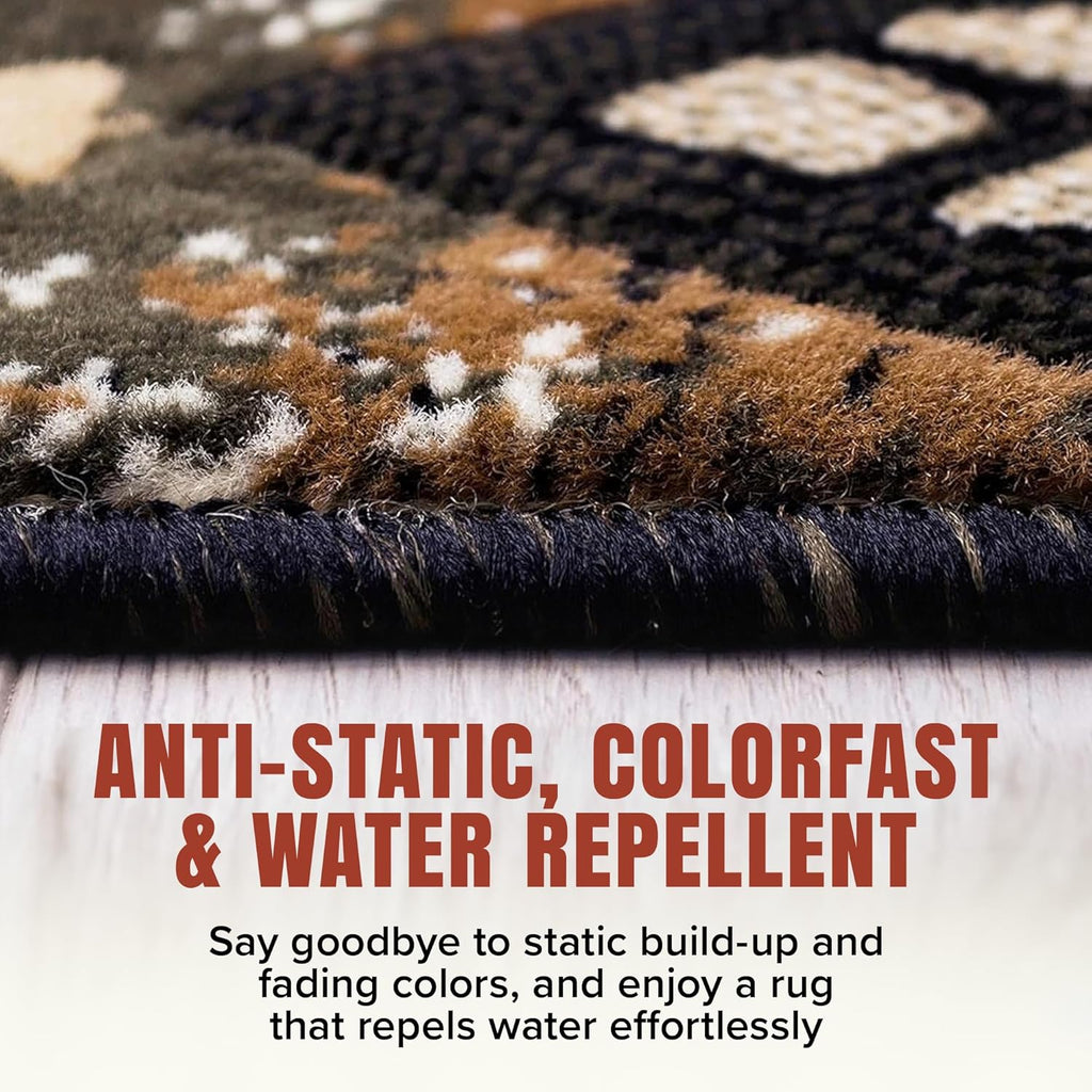 YHSF South West Native American Area Rug C318 - Easy Clean, Thick, Soft, Durable Native Tribal American Indian Inspired Rug for Bedroom/Living Room and More - Sage Green, 8 Feet x 10 Feet