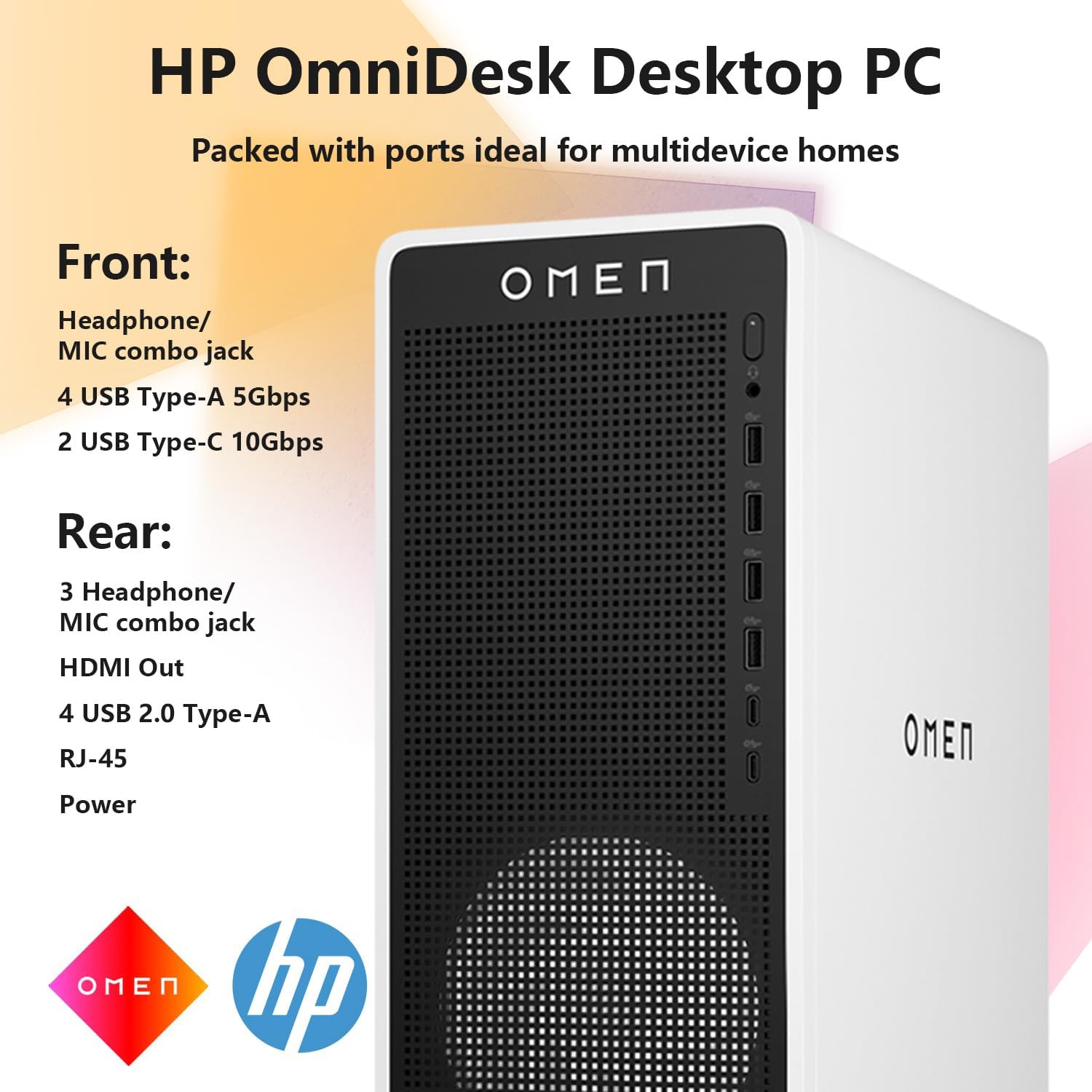 HP Omen 16L TG03 RTX 5060 Gaming Desktop  Intel Ultra 7 265F (Beats Intel i7-14700F)  16GB DDR5 RAM  1TB SSD  OMEN Gaming HUB  Bundle with Thunderobot KG3089R Gaming KB  Black