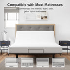 GOLDORO Queen Size Adjustable Bed Frame, Electric Bed Base, Wireless Remote Control, Whisper Quiet Durable Motor, Independent Head and Foot Incline, Fabric Covered