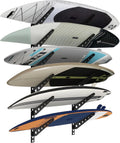 2/3/4/6 Board Horizontal Surfboard Rack, Adjustable Surfboard Wall Mount Display, Surfboard Wall Rack Board Storage Mount System at Home and Garage