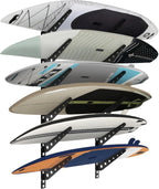 2/3/4/6 Board Horizontal Surfboard Rack, Adjustable Surfboard Wall Mount Display, Surfboard Wall Rack Board Storage Mount System at Home and Garage
