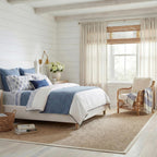 SAFAVIEH Area Rug 9x12 - Natural Fiber Collection - Large - Natural & Ivory, Seagrass, Basketweave Pattern with Border (NF114J)