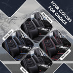 Car Seat Cover 6 Seats for Ford Explorer 2000-2025, Waterproof Durable Premium Leather Car Seat Protector, Comfortable Anti-Slip Stylish Sport Seat Cover(6 Seats Luxury,Black Blue)