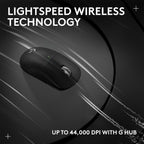 Logitech G PRO X Superlight 2 Wireless Gaming Mouse, 60g Pro-Grade with 5 Programmable Buttons, 44k DPI Sensor, 8kHz Report Rate, USB-C Charging for PC/Mac - Black