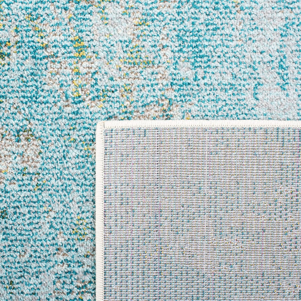 SAFAVIEH Madison Collection Area Rug - 10' x 14', Light Blue & Green, Boho Abstract Design, Non-Shedding & Easy Care, Ideal for High Traffic Areas in Living Room, Bedroom (MAD440J)