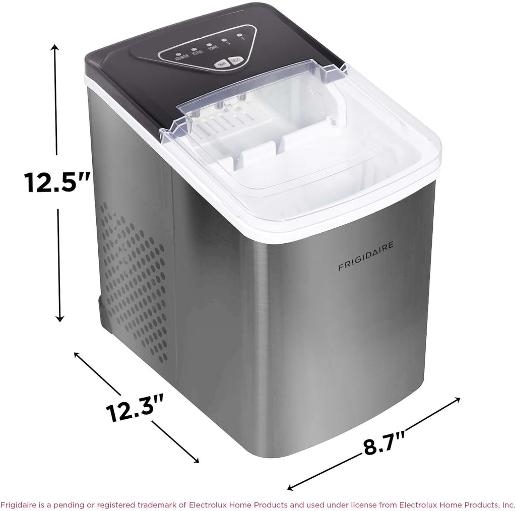 Frigidaire EFIC123-SS Counter Top Maker, Produces 26 pounds Ice per Day, Stainless Steel