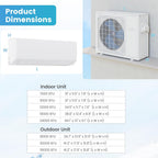 SIMOE 36000 BTU Tri 3 Zone Multi Zones Mini Split AC Heat Pump Full Set, Mini Split Air Conditioner, Wifi-Enabled 23 SEER2, 9k+9k+12k BTU, 208-230V, Ductless Energy Star, Installation Kit