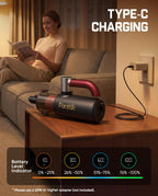 Fanttik Cruise V11 APEX Handheld Vacuum Cordless, 4-in-1 Vacuum Cleaner with 180° Rotatable Handle, 145W Brushless Motor, LED Touch Screen, 3 Suction Modes for Home Corners, Kitchen, Car, Crevices