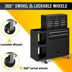 8-Drawers Rolling Tool Chest with Wheels, 3-in-1 Exclusive Tool Box Combo with Removable 4-Tire Utility Cart, 30% Extra Storage Rolling Tool Cabinet for Garage Workshop, 35”W x 13”D x 43”H-2026