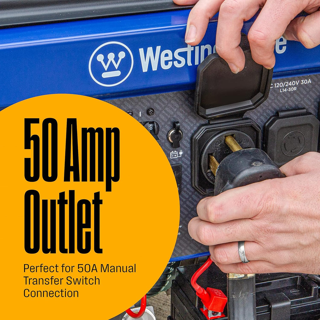 Westinghouse 12500 Peak Watt Tri-Fuel Home Backup Portable Generator  Remote Electric Start  Transfer Switch Ready  Gas  Propane  and Natural Gas Powered
