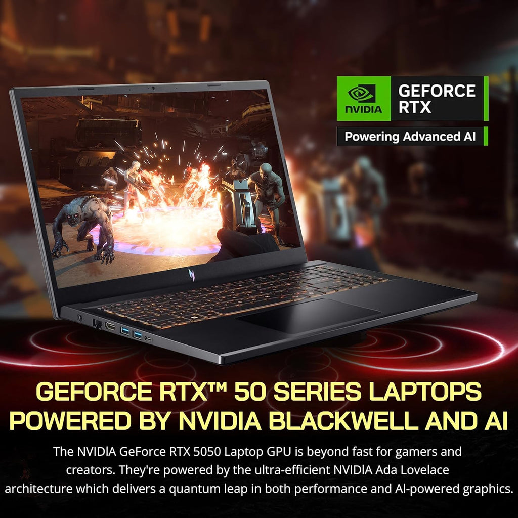 acer Nitro V 15.6" FHD IPS 165Hz Gaming Laptop  Intel Core i5-13420H  NVIDIA GeForce RTX 5050 8GB GDDR7  32GB RAM  1TB SSD  Backlight Keyboard  Wi-Fi 6  Win 11 Pro  Black  1TB Docking Station Set