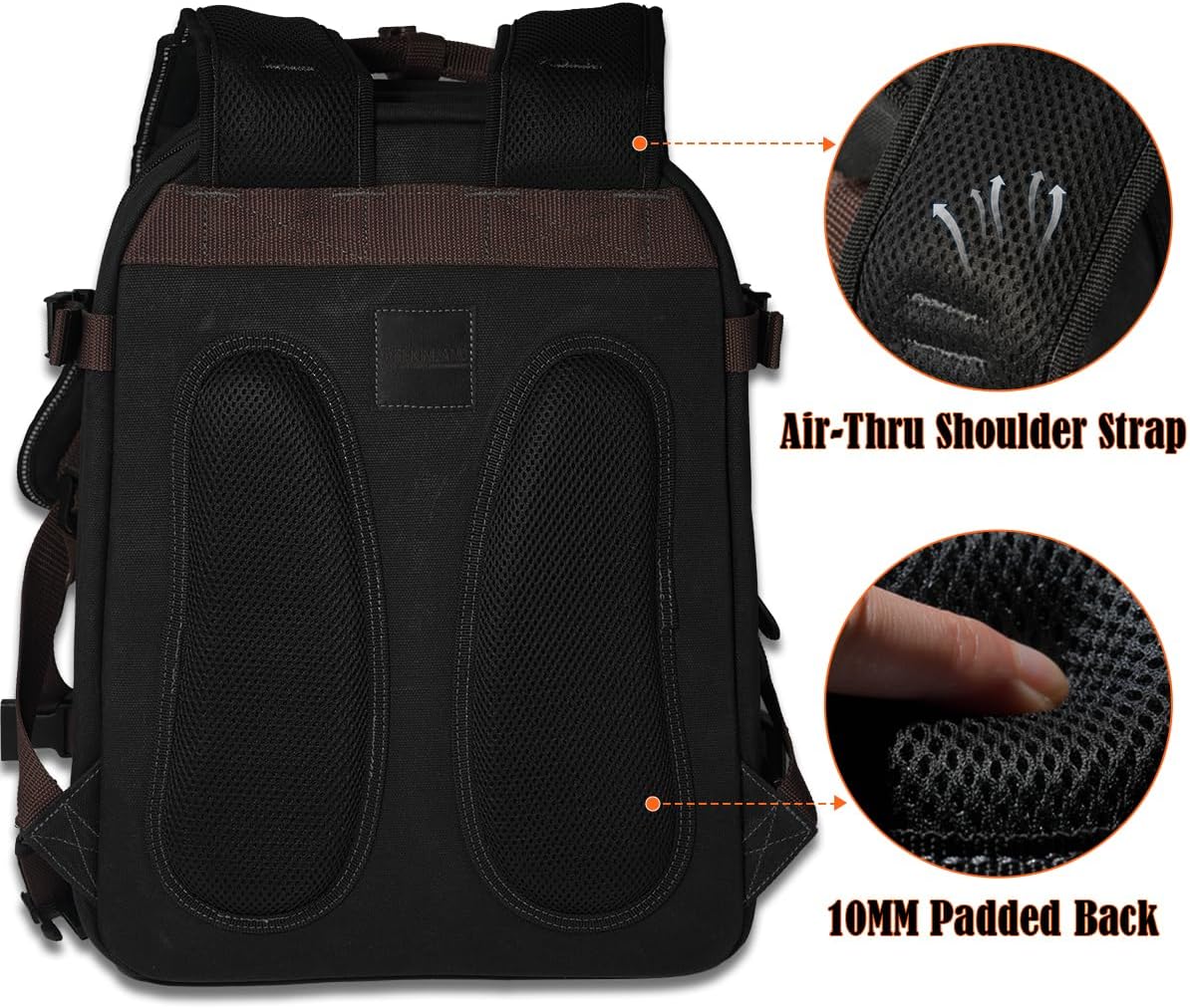 WELKINLAND 90-Pockets Electrician Backpack, Wax-Canvas Tool Backpacks Heavy Duty, Convenient Work Tool Back pack With Pockets