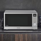 Panasonic NN-SD78LS 1.6 cu.ft Cyclonic Inverter Countertop Microwave Oven 1250Watt Power with Genius Sensor Cooking, cft, 19.44"D x 21.88"W x 11.94"H,Stainless Steel