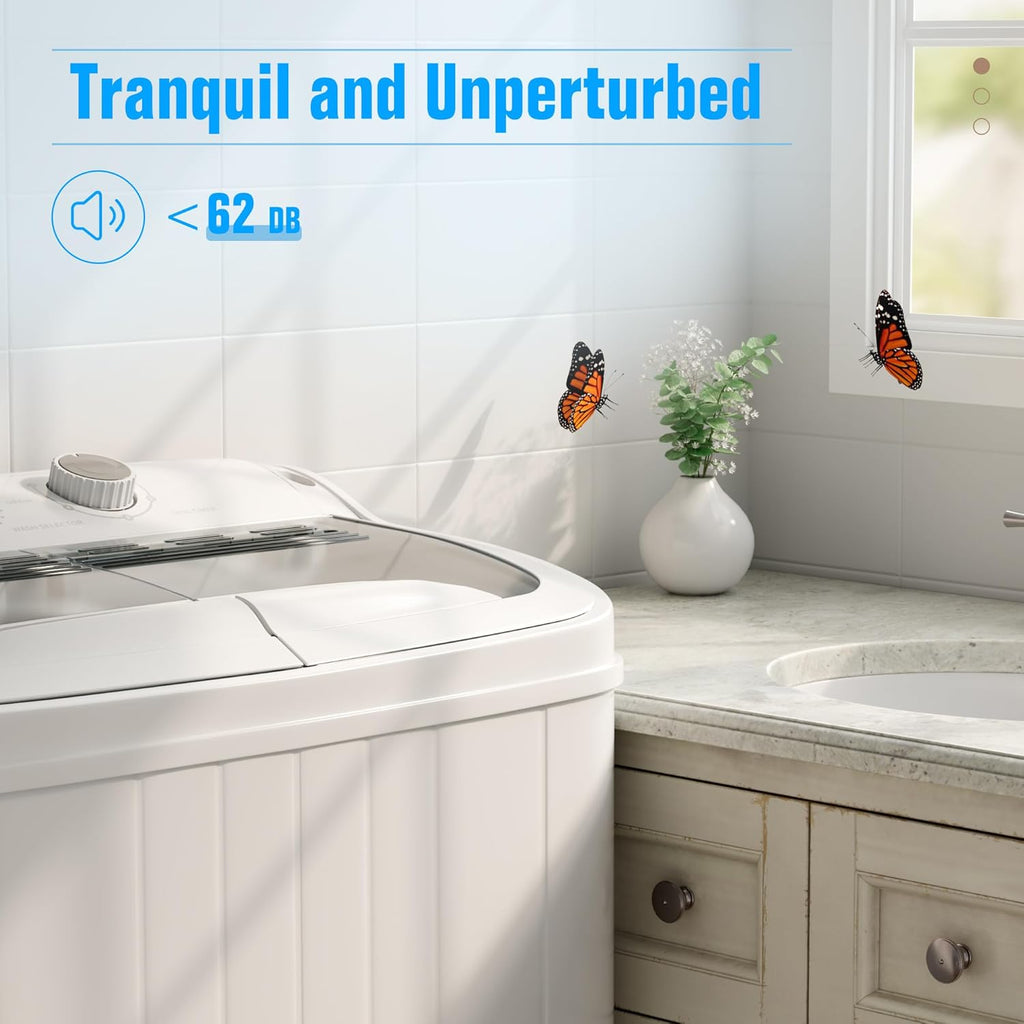 Pataku Portable Washing Machine, 17.6 Lbs Compact Mini Washer and Dryer Combo,Twin Tub Laundry Washer with Spin Cycle, Soaking Function Ideal for Apartment, Dorms, RVs Camping, Grey