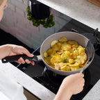 Fissler Ceratal Comfort Ceramic Non-Stick Frying Pan 2 Piece Set, 9.5 Inch and 11 Inch, Warm Grey, Made without PFAS