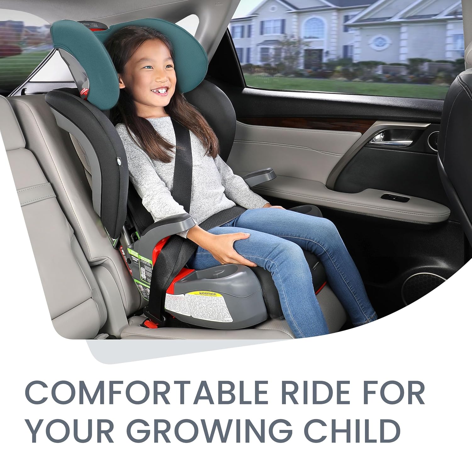 Britax Grow with You ClickTight Harness-2-Booster Car Seat, 2-in-1 High Back Booster, Green Contour