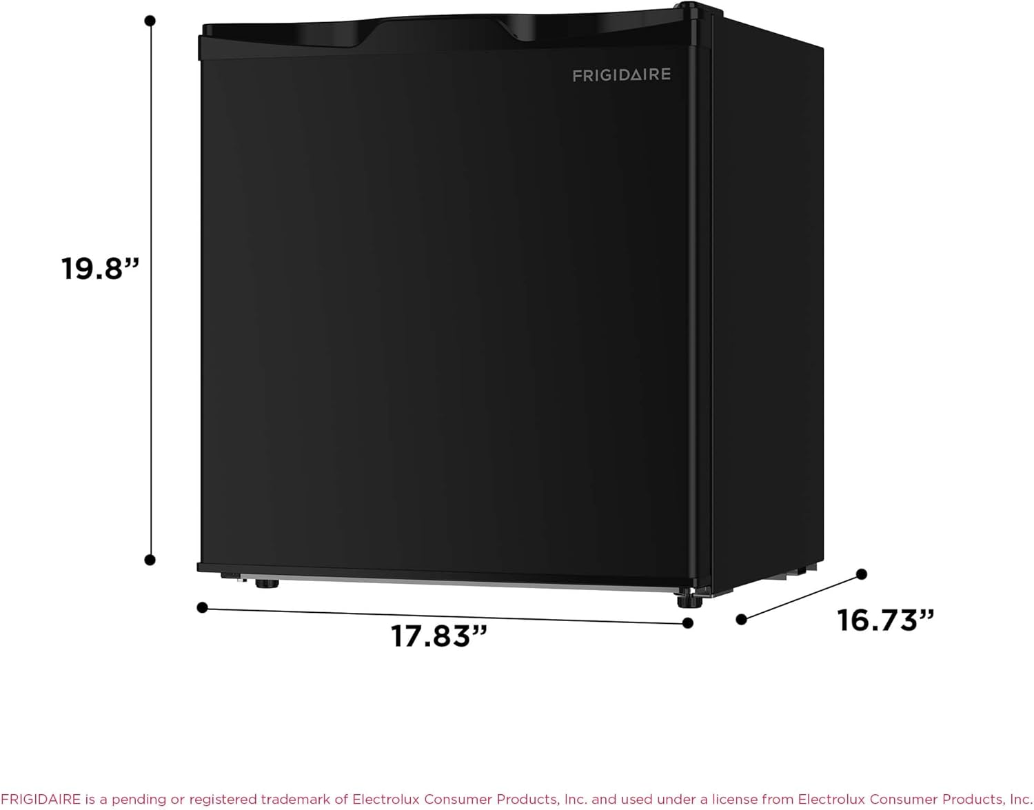 Frigidaire EFR115 Mini Refrigerator - Energy Saving - CFC Free - Slide Out Shelves - Ideal for for Dorm, Office, RV, Garage, Apartment - 1.6 Cubic Feet, Black