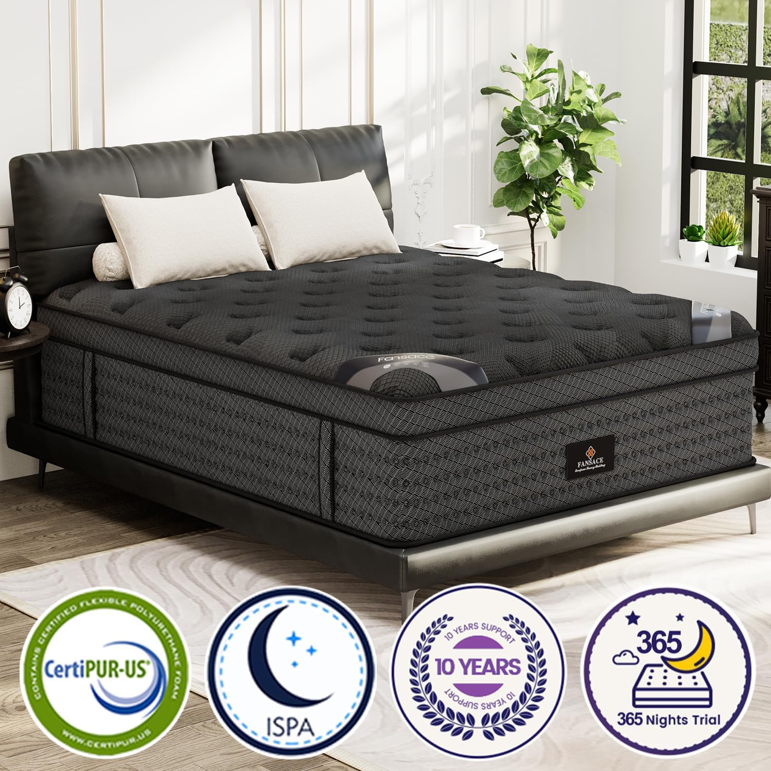 Queen Size Mattress, 14 Inch Deluxe Hybrid Queen Mattress in a Box, Medium Firm Mattresses With Gel Memory Foam & Pocket Springs, Pressure Relief, Cooling, Extra Edge Support Upgraded Support