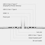 Dell 14 Laptop DC14250-14.0-inch FHD+ Anti-Glare Display  Intel Core 5 120U Processor  Intel Graphics  16GB RAM  512GB SSD  English AI Backlit Keyboard  Fingerprint Reader  Windows 11 Home - Silver