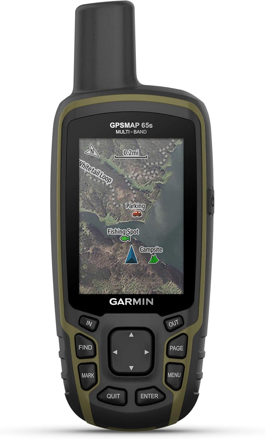 Garmin GPSMAP 65s  Button-Operated Handheld with Altimeter and Compass  Expanded Satellite Support and Multi-Band Technology  2.6" Color Display
