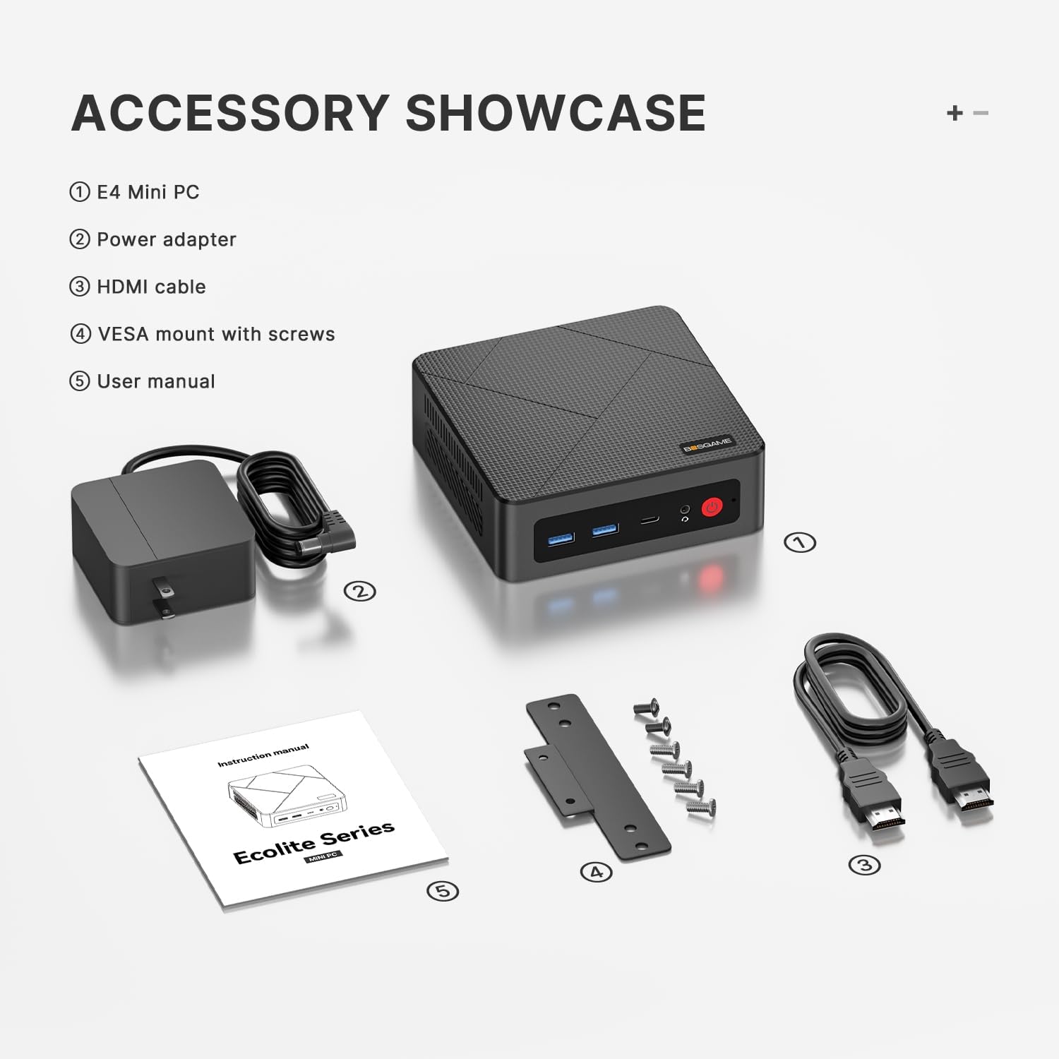 BOSGAME E4 Mini PC  Dual Gigabit LAN Ryzen 5 3550H Win 11 Pro Small Desktop Computer  16GB DDR4 RAM  1TB NVMe SSD  Triple Display  4X USB  Wi-Fi 5/BT 5.0 - Ideal for Business  Office & Home