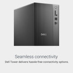 Dell Tower Desktop ECT1250 - Intel Core Ultra 7-265 Processor  UHD Graphics  16GB Memory  1TB M.2 SSD  3.0 SD Card Reader  Wired Keyboard and Mouse  Windows 11 Home  Basic Onsite Service