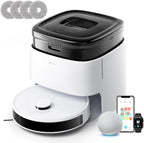 Lefant LiDAR Robot Vacuum and Mop, 15000Pa Suction, 90-Day Self-Emptying, Obstacle Avoidance, Auto Mop Washing&Drying, All-in-One for Pet Hair Carpet, 5G WiFi Alexa/APP/iWatch Control, M3