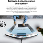 SAMSUNG Viewfinity S65UA Series 34-Inch Ultrawide QHD Curved Monitor  100Hz  USB-C  HDR10 (1 Billion Colors)  Height Adjustable Stand  TUV-certified Intelligent Eye Care (LS34A654UBNXGO) Black