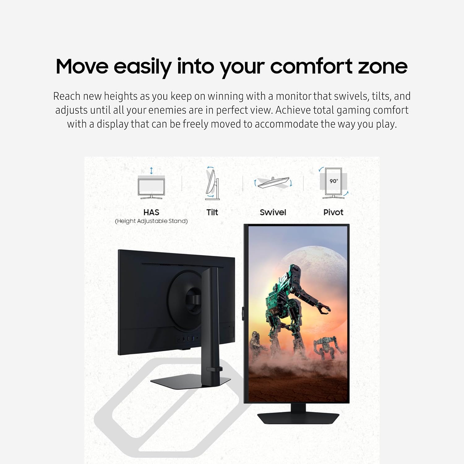 SAMSUNG 32-Inch Odyssey G50D Series QHD Fast IPS G-Sync Compatible Gaming Monitor  1ms  VESA DisplayHDR 400  180Hz  AMD FreeSync  Adjustable Stand  Eye Saver Mode  LS32DG502ENXZA  2024