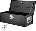 Heavy Duty Aluminum Truck Bed Tool Box 39"x13"x10" – Waterproof Diamond Plate Storage Chest, Lockable with Sliding Shelf & Stainless Handles, Durable Organizer for Pickup, Trailer, RV, Black