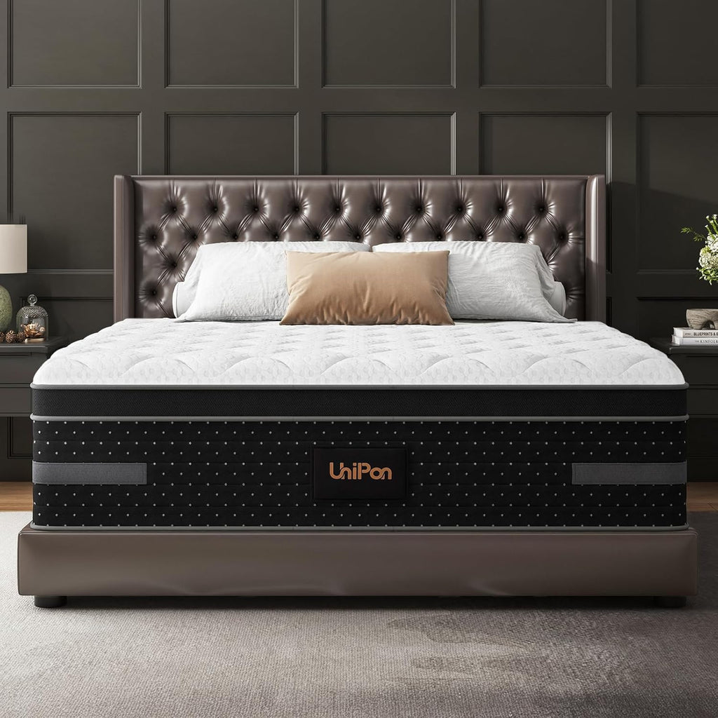 Extra Firm Queen Mattress 12 Inch- Firm Hybrid Mattresses in a Box with Individual Pocket Spring for Motion-Isolation & Pain Relief-Fiberglass Free Bed with 365 Night Trial, CertiPUR-US Certified