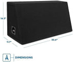 BELVA BPKG210v2 1000W Dual 10" Car Subwoofer with Ported Enclosure  Monoblock Amplifier  Wiring Kit and Remote Bass Knob