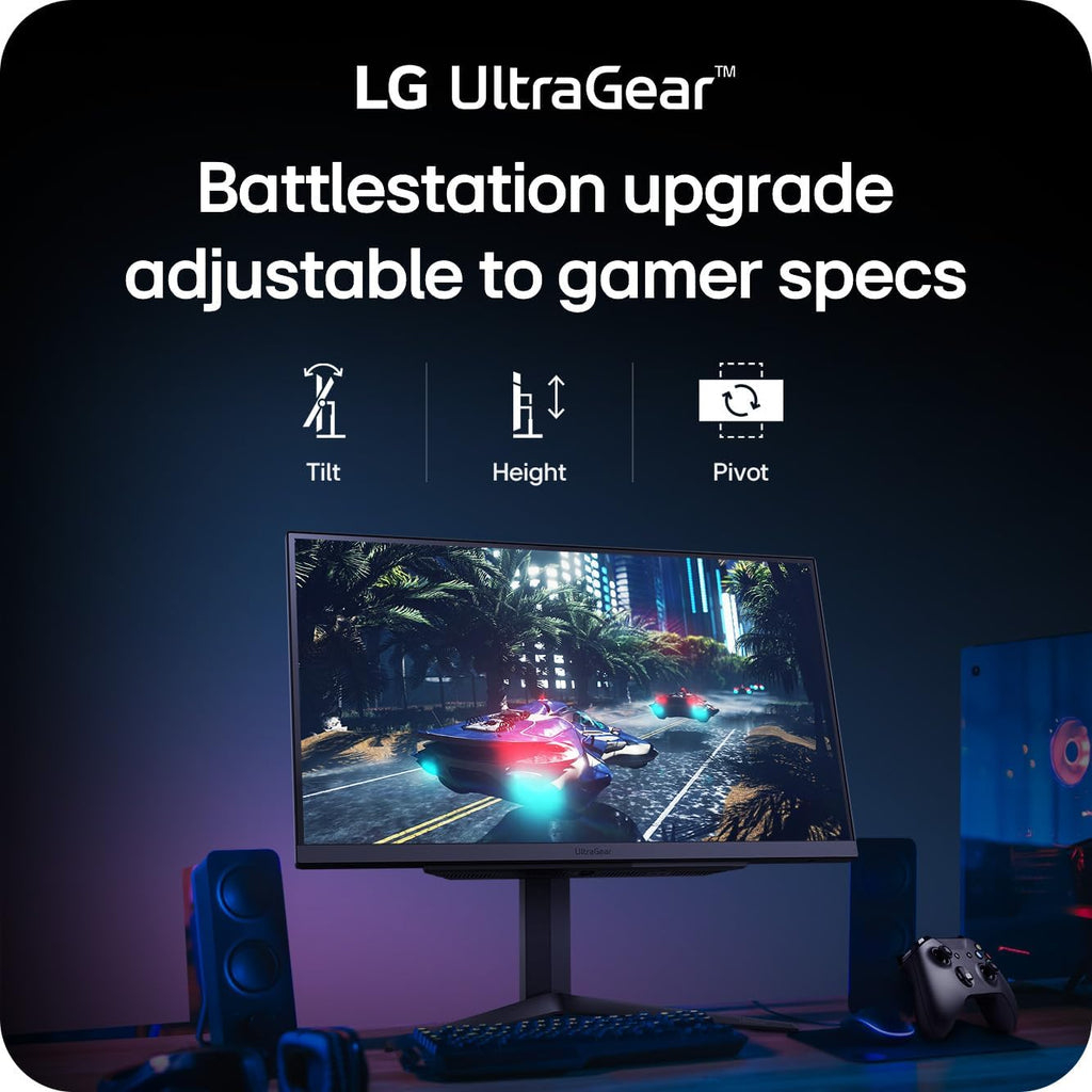 LG 27GR83Q-B 27-inch Ultragear QHD (2560x1440) IPS Gaming Monitor  240Hz  1ms  DisplayHDR 400  G-Sync AMD FreeSync Premium  HDMI 2.1 DisplayPort  4-Pole HP Out DTS GP:X  Tilt/Height/Pivot Stand  Black