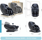 MassaMAX MT339 4D Massage Chair, Full Body Recliner with Auto Footrest, Zero Gravity, OTA Cloud Tech, SL Track, Deep Yoga Stretch, 27 Modes, APP, AI Control, and Heating (Deep Black)