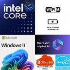 HP Ultrabook 15.6" Business Laptop Computer with Microsoft 365 • 2025/2026 Edition • Copilot AI • Intel 4-Core N200 CPU • 1.1TB Storage (1TB OneDrive + 128GB UFS) • 8GB RAM • Win 11 • w/o Mouse