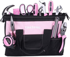 FASTPRO 232-Piece Pink Tool Set with Drill, 20V Cordless Drill Driver and Home Tool Set, Pink Drill Set for Women, Lady's Repairing Kit with 12-Inch Storage Bag, Pink