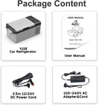 Alpicool Y15E Portable Car Freezer,12 Volt Refrigerator, 17 Quart (15.8 Liter) Fast Cooling 12V Car Fridge, -4℉~68℉ for Outdoor, Camping, RV (Grey&Black)