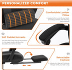 Sweetcrispy Office Computer Desk Chair, Ergonomic High-Back Mesh Rolling Work Swivel Chairs with Wheels, Comfortable Lumbar Support, Comfy Arms for Home, Bedroom, Study, Student, Black