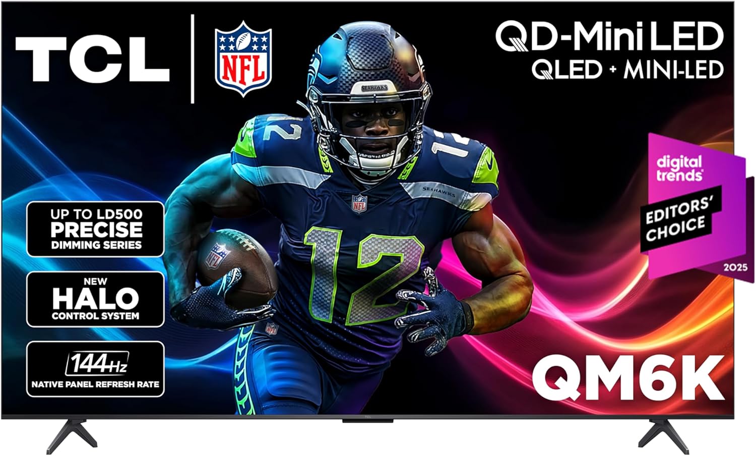 TCL 75 Inch Class QM6K Series | Mini LED QLED 4K HDR | 75QM6K  2025 Model | 120HZ-144HZ High Brightness Smart Google TV Dolby Atmos Onkyo Audio | Voice Remote Alexa Gaming Streaming Television
