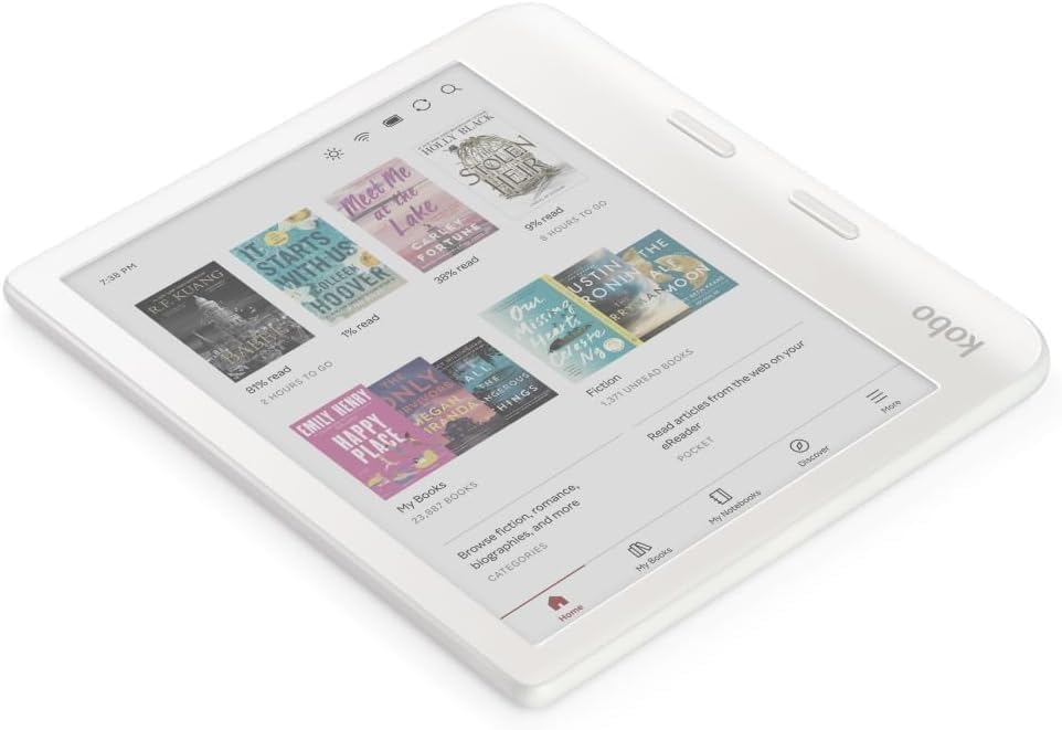 Kobo Libra Colour | eReader | 7" Glare-Free Colour E Ink Kaleido 3 Display | Dark Mode Option | Audiobooks | Waterproof
