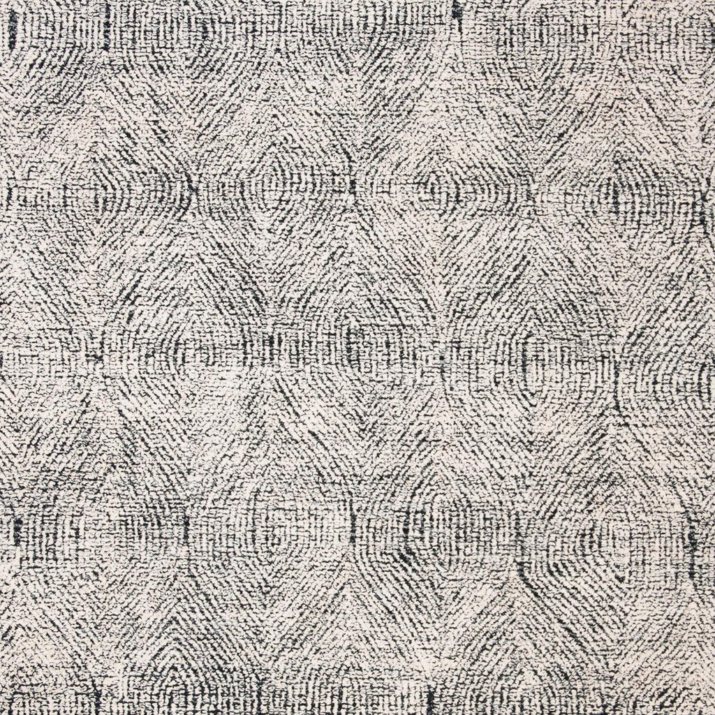 SAFAVIEH Abstract Collection Area Rug - 9' x 12', Ivory & Charcoal, Handmade Wool, Ideal for High Traffic Areas in Living Room, Bedroom (ABT340H)