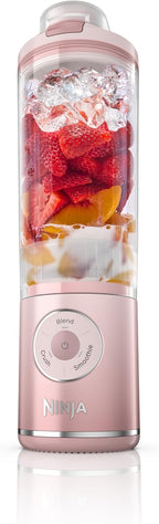 Ninja Blast Max, Portable Blender + Twist & Go, Personal Smoothie, Blend, Ice Crush, 3 Programs, Cordless, 22 oz removable Vessel, Dishwasher Safe, Leakproof, Pink, BC251PK