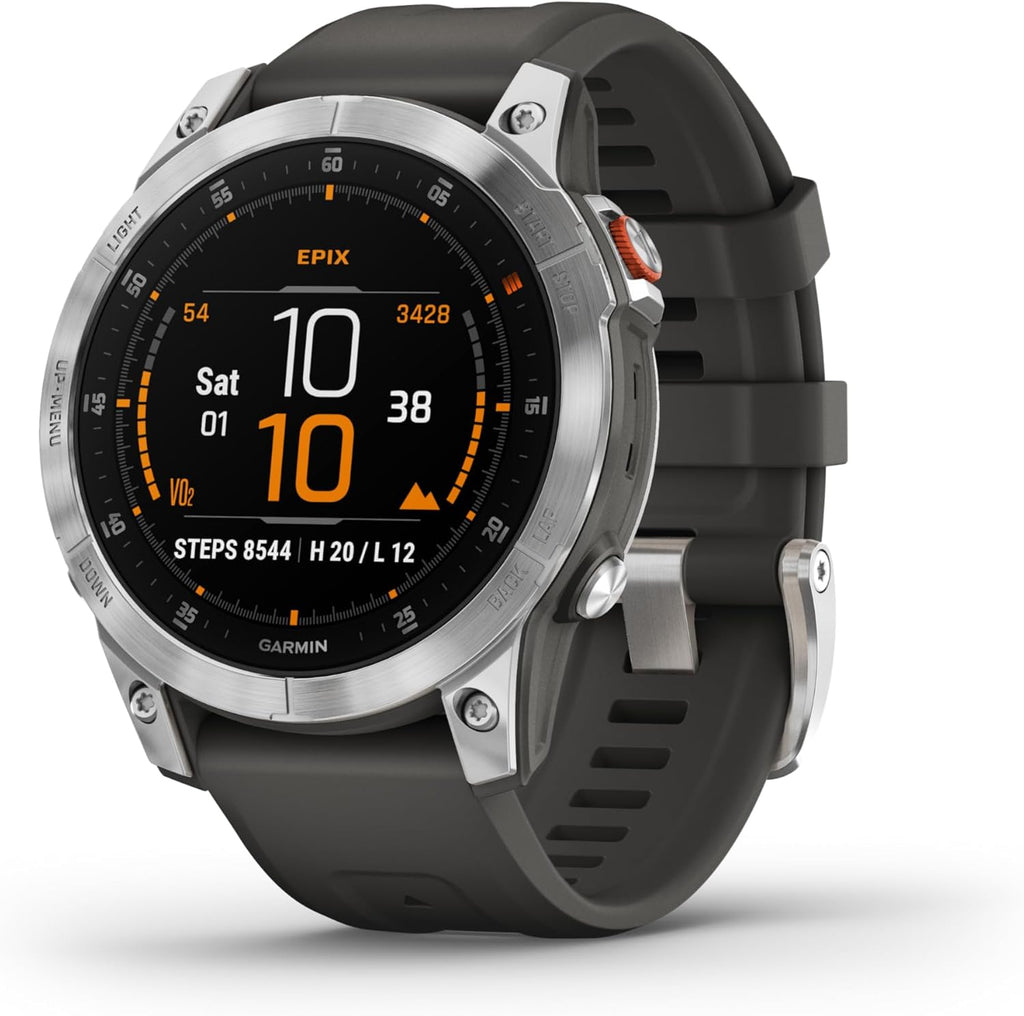 Garmin epix Gen 2  Premium Active smartwatch  Touchscreen AMOLED Display  Adventure Watch with Advanced Features  Slate Steel (Renewed)