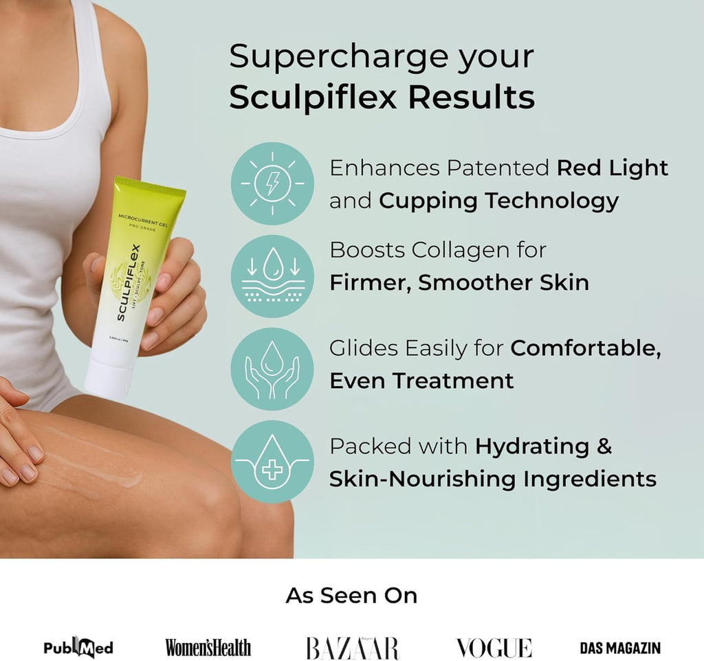 SCULPIFLEX - The Original Massage Tool and Moisturizing Gel to Help Improve Appearance of Firm Skin, Patented Technology, Gentle and Suitable for All Skin Types, Cruelty Free
