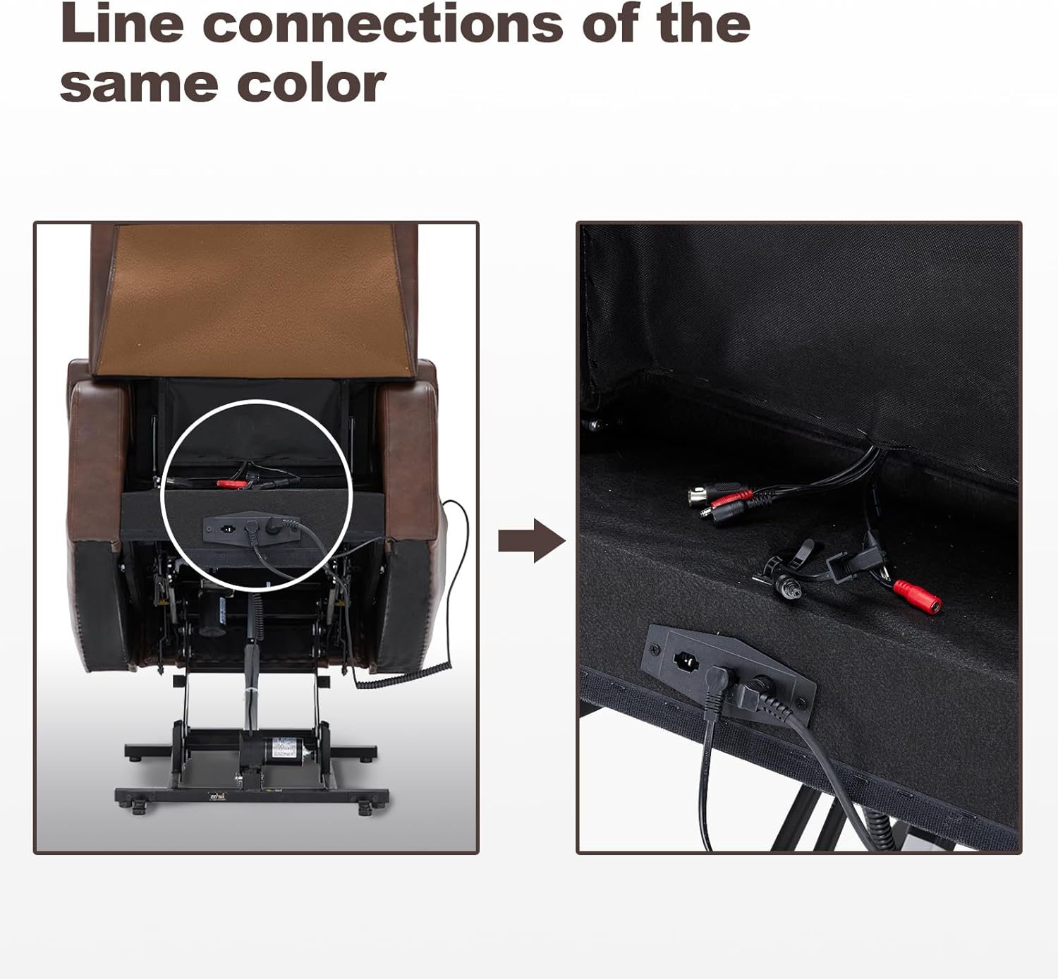 Triple Motor Power Lift Recliner Chair with Adjustable Lumbar Support, Lay Flat Recliner for Elderly, Breathable Brown Leather Recliner, Lift Chair Massage & Heating, USB Ports, Cup Holders